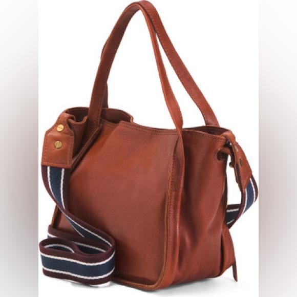 margot Handbags - Margot Leather‎ Fiona Crossbody Tote. Brown leather